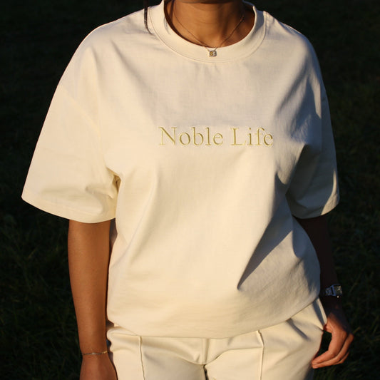 Ivory Embroidered T-Shirt