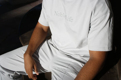 Cool Grey Embroidered Pant
