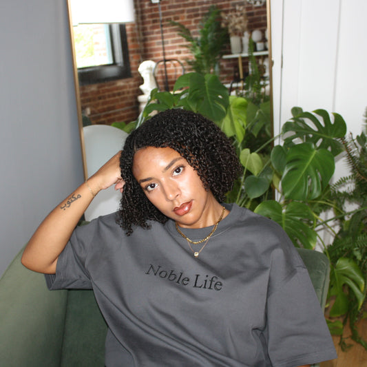 Charcoal Embroidered T-Shirt
