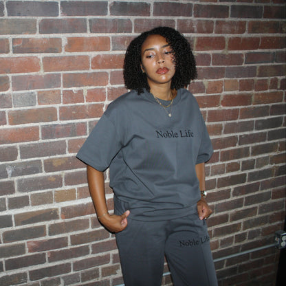 Charcoal Embroidered Pant