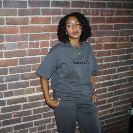 Charcoal Embroidered Pant