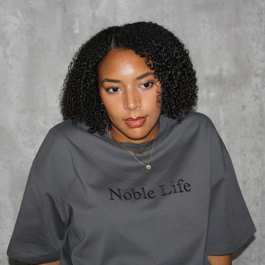 Charcoal Embroidered T-Shirt