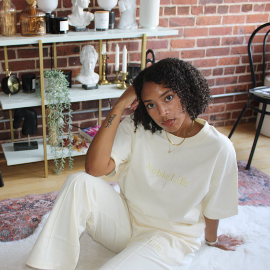 Ivory Embroidered Pant