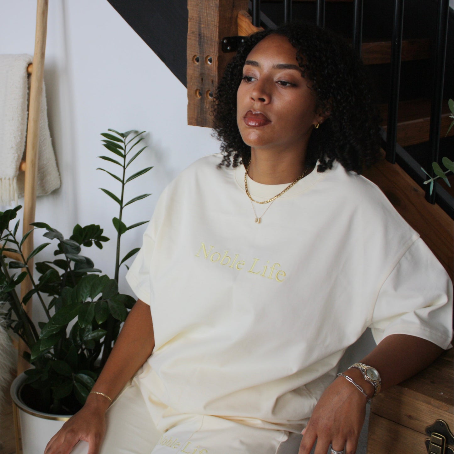 Ivory Embroidered T-Shirt