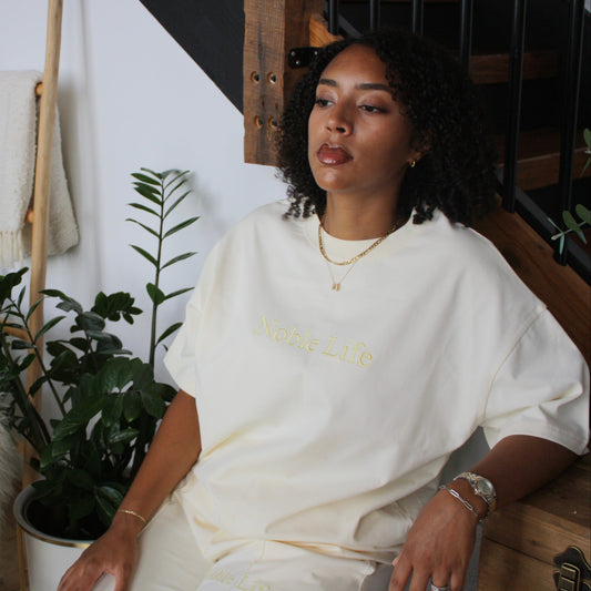 Ivory Embroidered T-Shirt