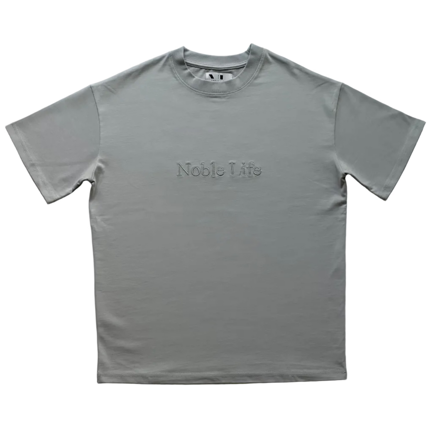 Cool Grey Embroidered T-Shirt