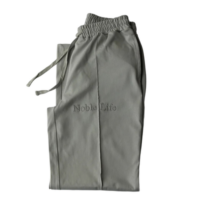 Cool Grey Embroidered Pant
